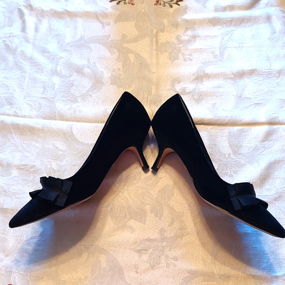 Black Velvet Heels - Picture 5 of 7